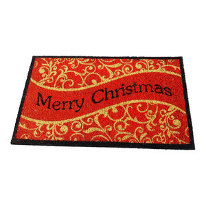 Holly Merry Christmas Doormat Contemporary Doormats By Geo