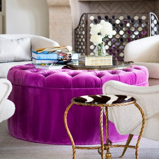 Design ideas for a mediterranean living room in Austin.