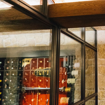 Corona Del Mar Newport Beach Custom Wine Cellar Backlit Contemporary Glass Wine