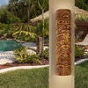 Tiki Totem Wall Sconce, Amber Palm, (1) Outdoor Sheltered Socket for Wet Locations