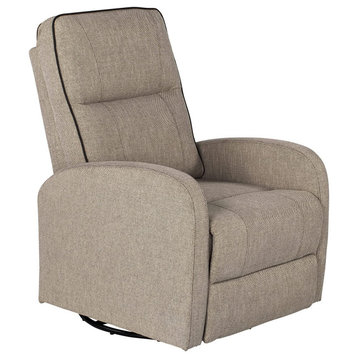 Swiveling Recliner, Pushback Design With Comfortable Padded Seat, Norlina