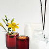 Radiant Mercury Glass Candle Holders, Red, Small, Single