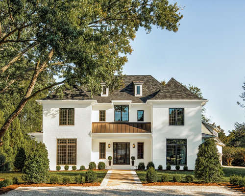Traditional White Exterior Design Ideas, Remodels & Photos