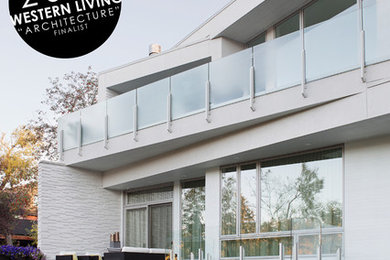 Contemporary exterior home idea in Calgary