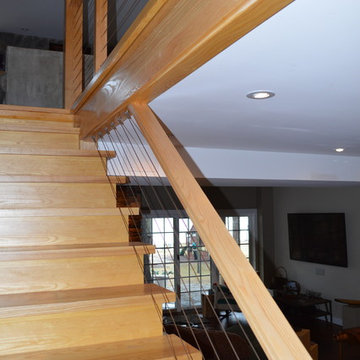 Traditional Stair Replaced with Contemporary Stair in Pewaukee