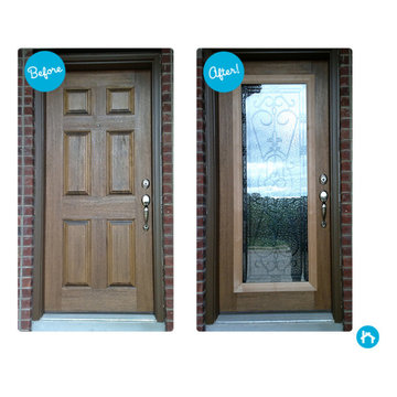 Jacinto Wrought Iron Decorative Door Glass