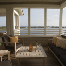 Screened porch railing