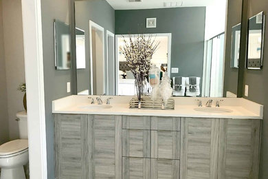 Kitchen - mid-sized contemporary single-wall kitchen idea in DC Metro