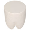 Donald Side Table, White Fiber Cement