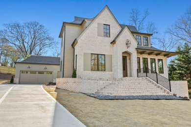 Inspiration for a transitional exterior home remodel in Atlanta