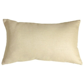 Pillow Decor - Tuscany Linen Cream 12 x 20 Throw Pillow