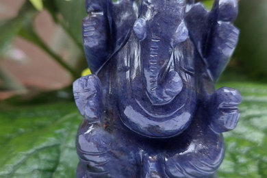 Blue Aventurine Ganpati Idol For Home Decor
