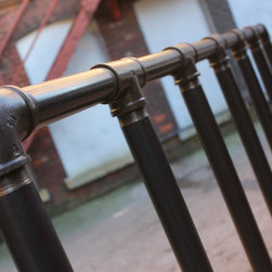 Justin Dark Steel Pipe & Industrial Scaffolding Fittings Kingsize Bed Frame - Panel Beds