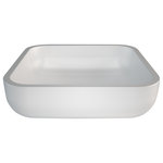 MaestroBath - Elegante Bathroom Sink - This top-notch vessel sink is simple with rounded edges and clean finish. This masterfully crafted bathroom sink has smooth, simple lines for your modern bathroom design. Created out of a polymer-based material, this beautiful vessel sink is durable and easy to clean. Channel the look of a European spa in your home with this purely luxurious basin. If you're looking for a family-friendly design, then look no further: this sink is ADA compliant.