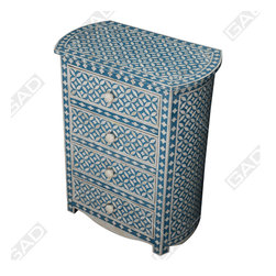 WOOD BONE INLAY 4 DRAWERS CABINET - Furniture