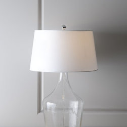 Clear Recycled Glass Bottle Lamp - Table Lamps