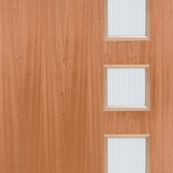 5 Lite Mid-Century Modern Entry Door - Front Doors