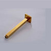 Gold Brass Square Shower Arm Ceiling Mount Bathroom Shower Holder Bar