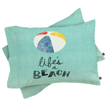 Deny Designs Nick Nelson Lifes A Beach Pillow Shams, Queen