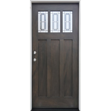 Entry Door Crafts Deco3-Lite Ash Mahogany Right-Hand, 6-9/16"