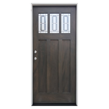 Entry Door Crafts Deco3-Lite Ash Mahogany Right-Hand, 6-9/16"