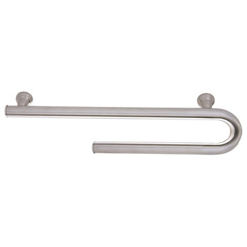 Arista Stainless Steel C-Shaped Safety Assist With Towel Bar