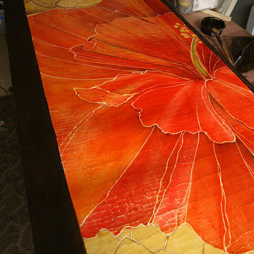Hibiscus Panels / Big screen TV enclosure.