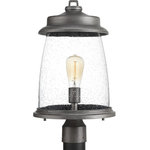 Progress Lighting - Conover Post Lantern - Conover is an outdoor lantern collection featuring nautical influences. A protective die cast ring surrounds beautiful clear seeded glass. Vintage metallic finishes are available for this collection that is sure to enhance curb appeal for a variety of exteriors. Uses (1) 100-watt medium bulb (not included).