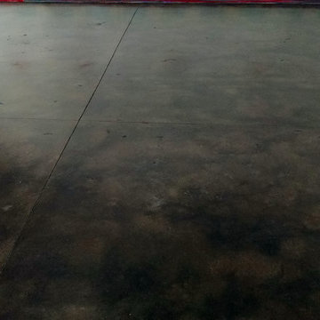 Acid Stained Garage Floor