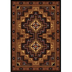 American Dakota - High Rez Rug, Brown, 5'x8', Rectangle - Inspired by historical rugs. Timeless appeal.  Western enough for a cabin or adobe dwelling and modern enough for a home in the city.