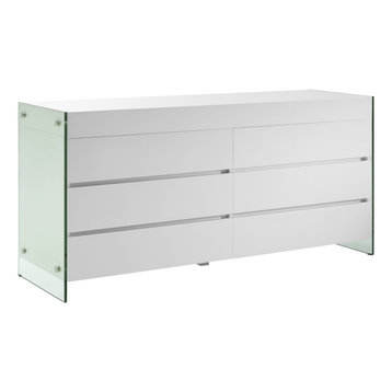 White High Gloss Dressers, White Lacquer Dresser Tall