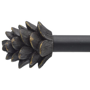 3 4 Pinecone Adjustable Curtain Rod Rustic Curtain Rods By