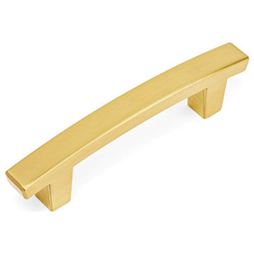 [10-PACK] Cosmas 5236BB Brushed Brass Contemporary Arch Cabinet Pull