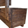 vidaXL Bench Wooden Bench Entryway Bench with Storage Solid Reclaimed Wood