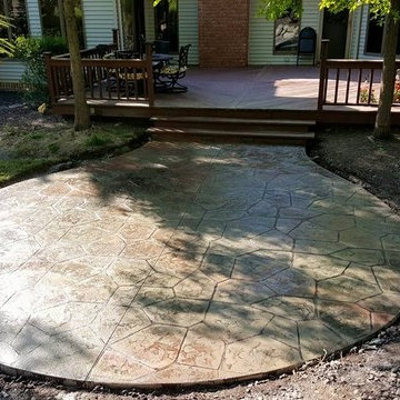 Stamped and Colored Concrete - recent pour for a great customer!
