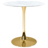 Tulip Counter Height Table, Gold Finish