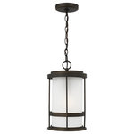 Generation Lighting Collection - Wilburn 1-Light Outdoor Pendant Lantern, Antique Bronze - The Sea Gull Lighting Wilburn one light outdoor pendant fixture in antique bronze enhances the beauty of your property, makes your home safer and more secure, and increases the number of pleasurable hours you spend outdoors.