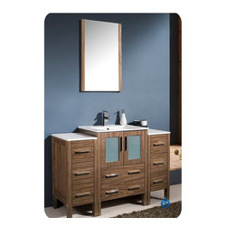 Fresca Torino 48'' Modern Bathroom Vanity Two Side Cabinets FVN62-122412WB-UNS - Bath Products