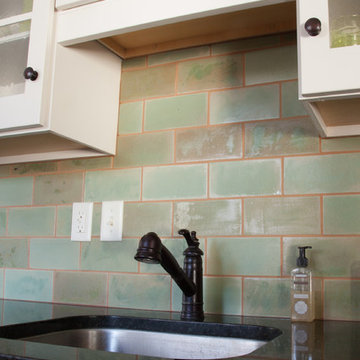 Farmhouse Patina Subway Tile Kitchen