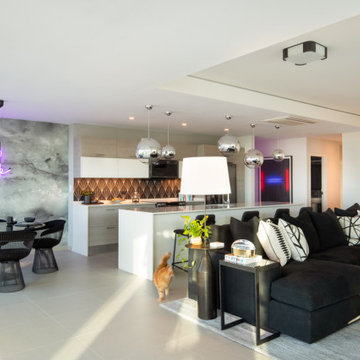 Modern Black and White Bachelor's Home