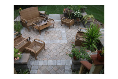 This is an example of a modern patio in Newark.