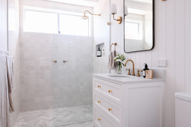 This is an example of a transitional bathroom in Sydney.