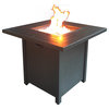 Aluminum Outdoor Propane Fire Pit with All-Weather Cover- Bronze