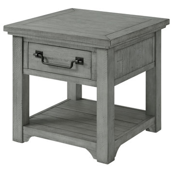 Dove Gray Beach House 1-Drawer End Table