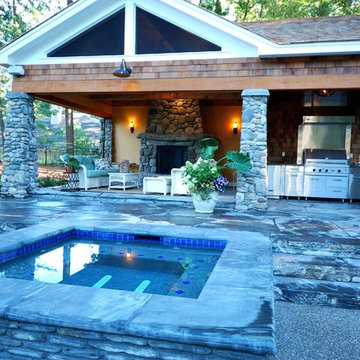 Landscaping and Stonework Project in Massachusetts