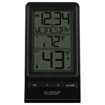 La Crosse 308-1415BW Wireless Thermometer w/ 12/24 Hour Time Display