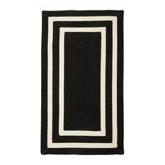La Playa Rug, Black and White, 6' Square