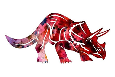 Watercolor Art Print Dinosaur