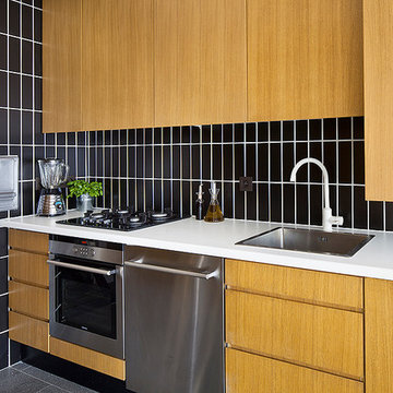 Cuisine contemporaine d'un appartement parisien