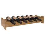 Wine Racks America - 6-Bottle Mini Scalloped Wine Rack, Pine, Oak+ Satin - Decorative 6 bottle rack with pressure-fit joints for stacking multiple units. This rack requires no hardware for assembly and is ready to use as soon as it arrives. Makes the perfect gift for any occasion. Stores wine on any flat surface.